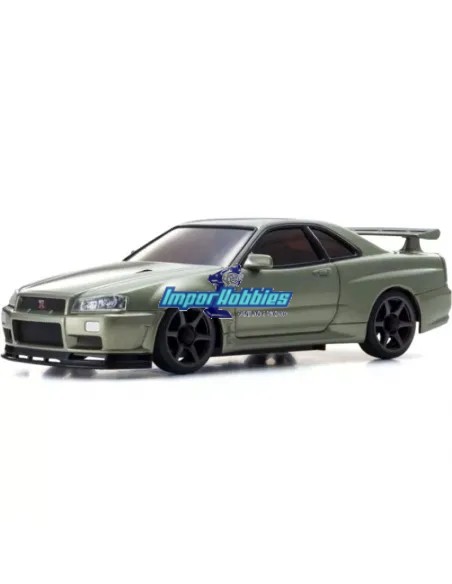 Carrosserie blanche à peindre 94mm + Jantes Kyosho Mini-Z AWD Nissan Skyline GT-R R34 MZN206