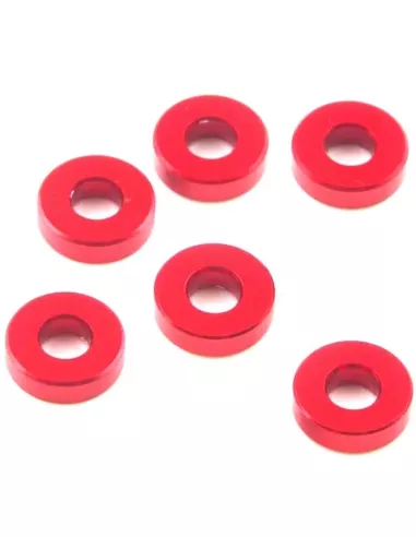 Aluminum Washer - Red 3x7x2mm (6 U.) Kyosho W0144R - Spare Parts & Option Parts