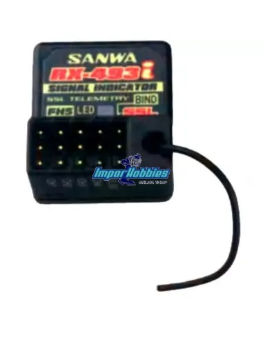 Recepteur Sanwa / Airtronics RX-493i FH5 / FH5U 2.4GHz SSL 4-Channel Telemetry 107A41376A - Recepteurs pour emetteur