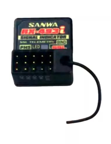 Sanwa / Airtronics RX-493i FH5 / FH5U 2.4GHz SSL 4-Channel Telemetry Receiver 107A41376A - Receivers For Transmitter