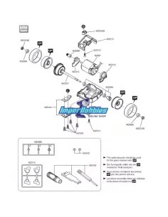 Soporte motor completo Tipo MM - MZ204 Kyosho Mini-Z MR-03 / RWD / VE / EVO MZ215 - Kyosho Mini-Z MR-03 Sports / MR-03 VE - Repu 2
