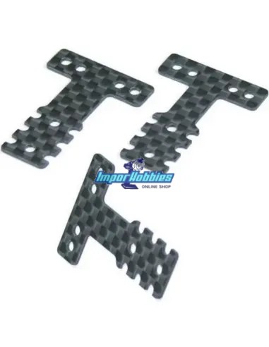Pletine T carbone MM & LM (3 U.) Kyosho Mini-Z MR-03 / RWD MZW403 - Kyosho Mini-Z MR-03 Sports / MR-03 VE - Pièces detachées et