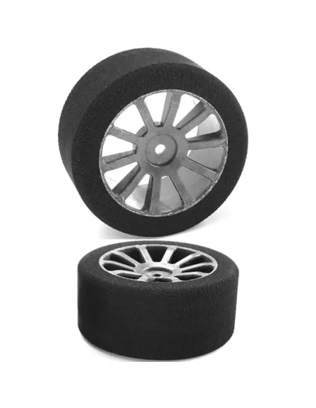 Rear Foam Tyres on Rims - 30mm 35 Shore (2 U.) 1/10 Touring Team Corally C-14705-35 - 1/10 Scale Touring Tires . Rubber & Foam