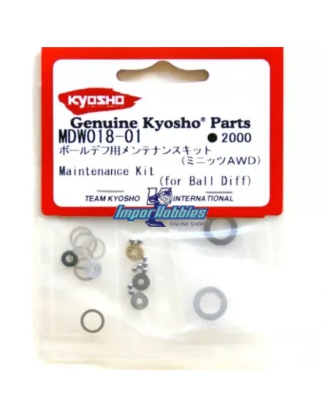 Rondelles et butee pour differentiel a billes (MDW018) Kyosho Mini-Z Buggy / AWD / FWD MDW018-01 - Kyosho Mini-Z AWD Sports - Pi