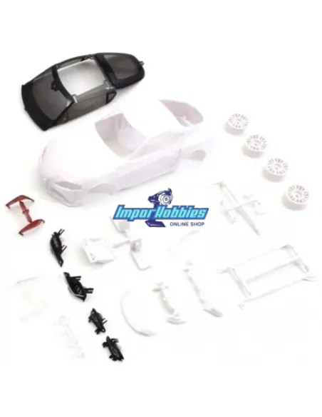 Carrosserie blanche à peindre 94mm + Jantes Kyosho Mini-Z Toyota GR Supra TRD MZN207 - Carrosseries à peindre (Blanch