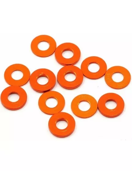 Washer Set 3x7x0.5 & 1.0mm Orange (12 U.) Hot Bodies D817 / E817 / D819 112794 - Hot Bodies D817 & D817 V2 Nitro Kit - Spare Par