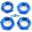 Tuerca rueda seguridad azules 17mm 1.0mm (4 Uds.) Fussion FS-WN050 - Mugen MBX6