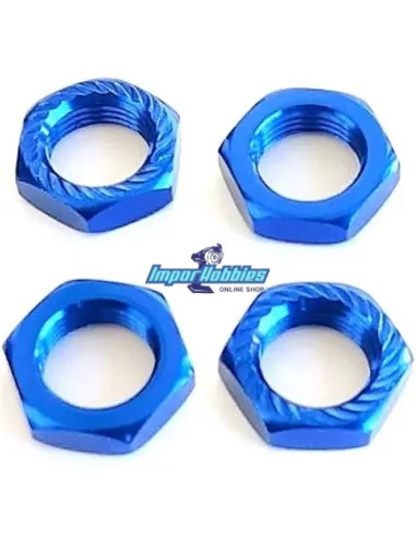 Tuerca rueda seguridad azules 17mm 1.0mm (4 Uds.) Fussion FS-WN050 - Mugen MBX6