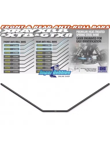 Barra estabilizadora delantera 1.8mm Xray XB8 / XT8 / GTX 352489