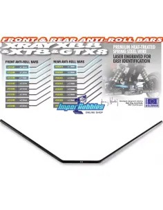 Barra estabilizadora delantera 2.4mm Xray XB8 / XT8 / GTX 352494
