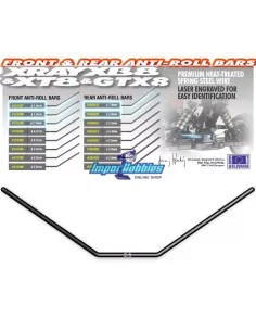 Barra estabilizadora delantera 2.5mm Xray XB8 / XT8 / GTX 352495