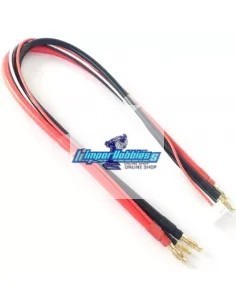 Cable de carga y balanceo Hi-Amp 10AWG Lipo 2S conector banana 4mm / 45cm Fussion FS-00100 - Cables de carga Pro AMP & Standard