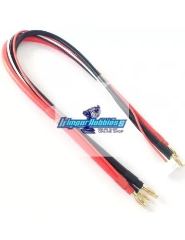 Cable de carga y balanceo Hi-Amp 10AWG Lipo 2S conector banana 4mm / 45cm Fussion FS-00100 - Cables de carga Pro AMP & Standard