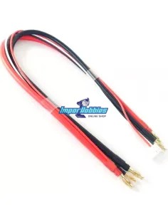 Cable de carga y balanceo Hi-Amp Lipo 2S conector banana 4mm - 5mm / 45cm Fussion FS-00101 - Cables de carga Pro AMP & Standard