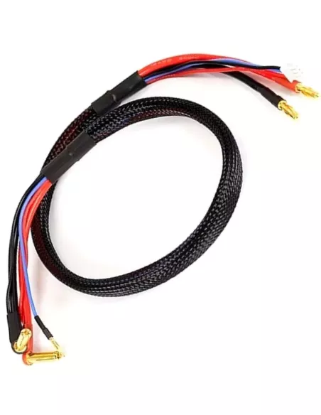 Balance Charge Lead 12AWG Lipo 2S Tubes Banana Connector 4mm & 5mm - 61cm Fussion FS-00102 - Charging Cable - Pro AMP & Standard