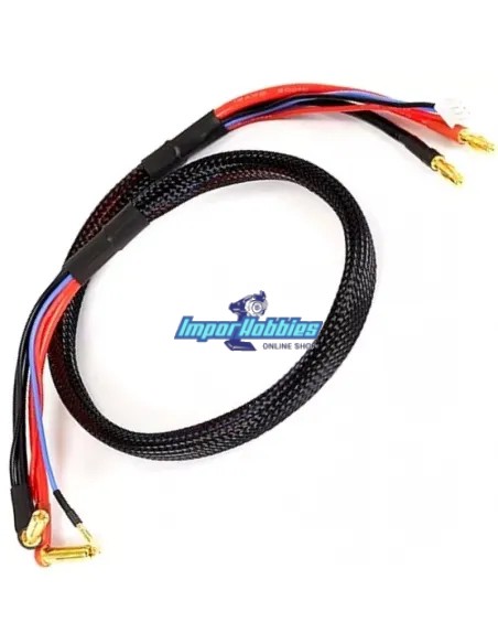 Cable de carga y balanceo Hi-Amp Pro 12AWG Lipo 2S Tubes conector banana 4mm & 5mm - 61cm Fussion FS-00102 - Cables de carga Pro