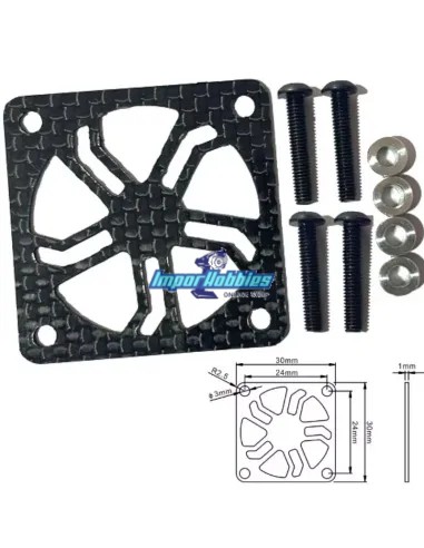 Voiture RC - Protection de ventilateur carbone 30mm FS-PF30PRC