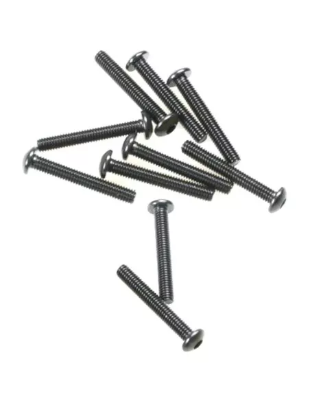 Button Head Hex Screws 3X20mm (10 U.) Fussion FS-TB3020 - Steel Screws - M3