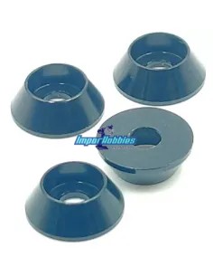 Arandelas de amortiguador M3 Ø10mm en CNC negras 1/8 (4 Uds.) Fussion FS-WB020 - Hobbytech STR8 DeLuxe & STR8 EVO RTR - Repuesto