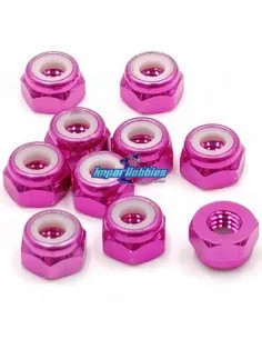 Ecrous aluminium nylstop rose M4 (10 U.) Fussion FS-WN016PK