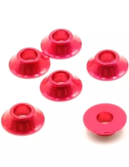 Aluminum Cone Washer - Pink M3 (6 U.) Fussion FS-WE025