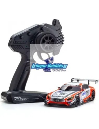 Voiture RC 1/28 - Kyosho Mini-Z RWD Sports W-MM Mercedes AMG GT3 Nº 47 KT531P 2.4ghz ReadySet 32338FRS