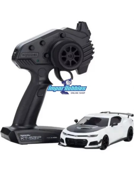 Kyosho Mini-Z RWD Sports Chevrolet® Camaro® ZL1™ 1LE Summit Blanco W-MM LED KT531P 2.4ghz 32339W - Modelos Kyosho Mini-Z RWD RTR