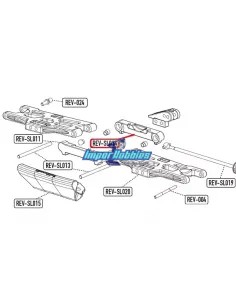 Support avant inférieur en aluminium FR Hobbytech BX8SL / DB8SL REV-SLOP02 - Hobbytech BX8SL Brushless - Pièces detachées et opt 2