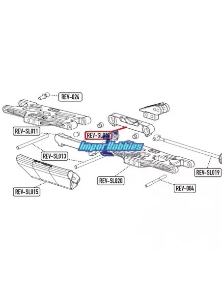 Placa delantera-trasera aluminio FR Hobbytech BX8SL / DB8SL REV-SLOP02 - Hobbytech BX8SL Brushless - Repuesto y opciones