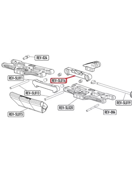 Suspension Arm Holder - Aluminum Front FR Hobbytech BX8SL / DB8SL REV-SLOP02 - Hobbytech BX8SL Brushless - Spare Parts & Option