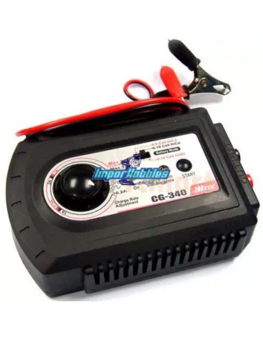 Chargeur de batterie Ni-Mh & Ni-Cd 12V 4-16 cellules avec réglage de charge Hitec CG-340 - Chargeur de batteries pour modèles RC