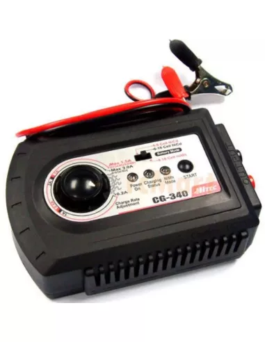 Ni-Mh & Ni-Cd 12V 4-16 cell battery charger with charge adjustment Hitec CG-340 - Battery Charger for RC Models