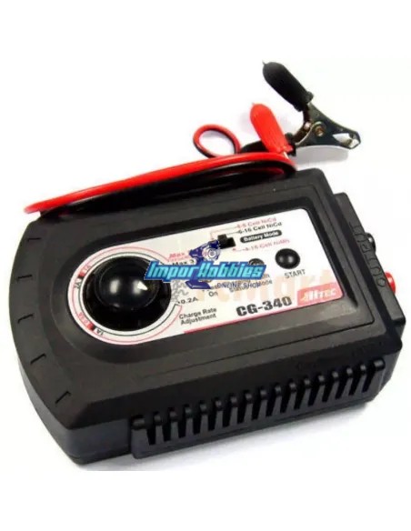 Chargeur de batterie Ni-Mh & Ni-Cd 12V 4-16 cellules avec réglage de charge Hitec CG-340 - Chargeur de batteries pour modèles RC