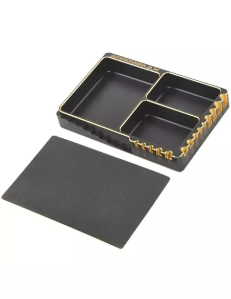 Multi Alu Case For Screws Black Golden 120X80X18mm Arrowmax AM171063 - Storage Boxes & Aluminum Screw Tray