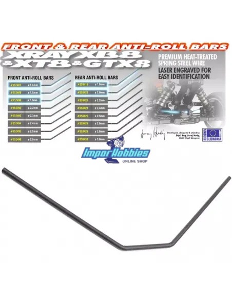 Barra estabilizadora trasera 3.0mm Xray XB8 / XT8 / GTX 353430
