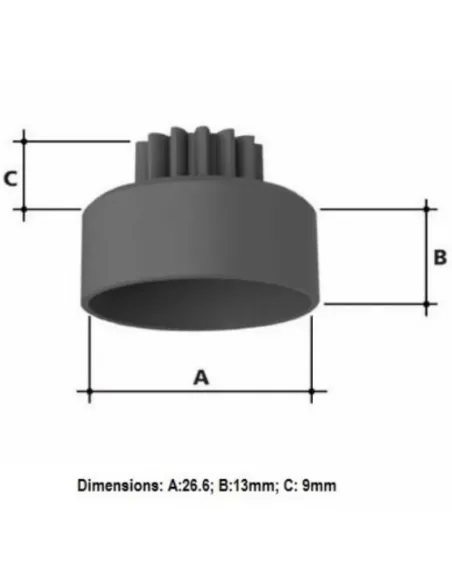 Campana de embrague 14T cerrada universal con rodamientos Fussion FS-EC008 - Campanas de embrague