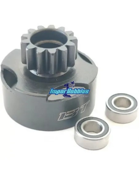 Campana de embrague 13T ventilada universal con rodamientos Fussion FS-EC010 - Campanas de embrague