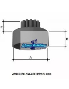 Campana de embrague 13T ventilada universal con rodamientos Fussion FS-EC010 - Campanas de embrague 2