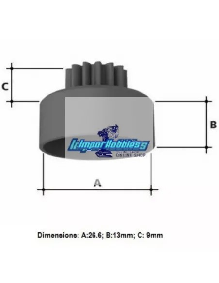 Cloche d'embrayage 13T universel ventilée avec roulements Fussion FS-EC010 - Cloches d'embrayage