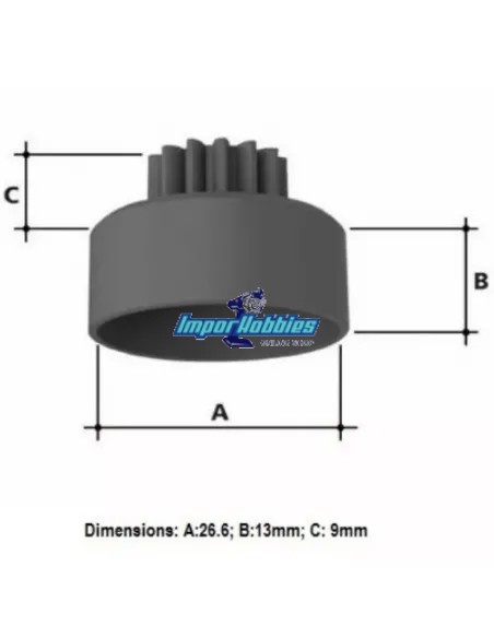 Cloche d'embrayage 14T universel ventilée avec roulements Fussion FS-EC011 - Cloches d'embrayage
