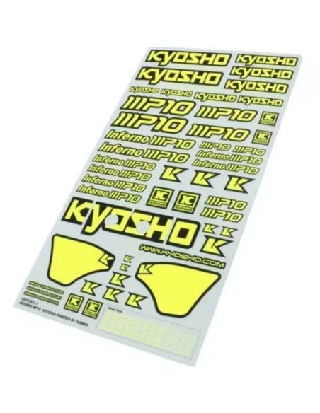 Yellow Decal Sheet Kyosho Inferno MP10 IFD411Y - Kyosho Inferno MP10 - MP10 TKI2 Nitro Kit - Spare Parts & Option Parts