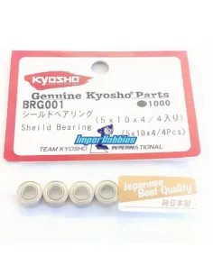 Ball Bearing Set - High Speed 5x10x4mm  (4 U.) Kyosho BRG001 - Hobao Hyper 7 TQ & 7.5 Nitro 2