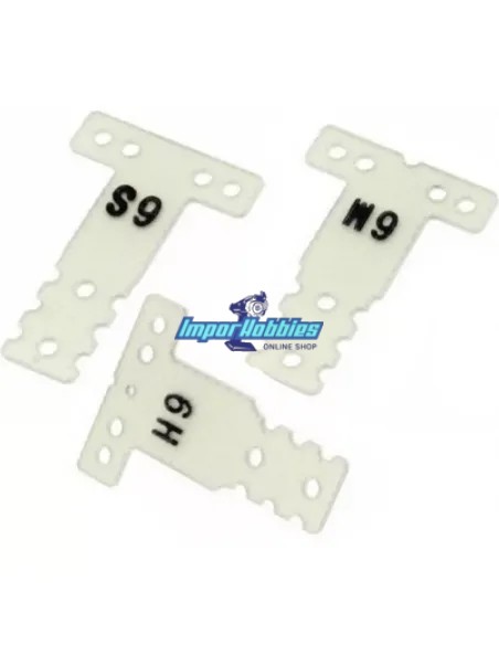 Pletine T FRP 0.6mm Tipo RM & HM (3 U.) Kyosho Mini-Z MR-03 / RWD MZW438 - Kyosho Mini-Z MR-02 / MR-015 - Pièces detachées et op