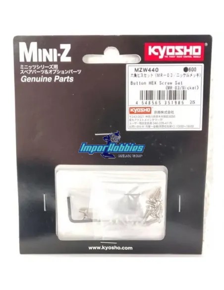 Visserie tete ronde Hex - Nickel Kyosho Mini-Z MR-03EVO MZW440 - Kyosho Mini-Z MR-03EVO - Pièces detachées et options