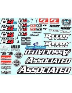 Decal Sheet Team Associated RC8B4 / B4e AS81588