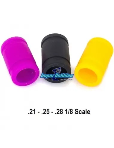 Junta silicona unión codo-escape .21 / .25 / .28 escala 1/8 (3 Uds.) Hobbytech HT501152 - Juntas y muelles de escape RC