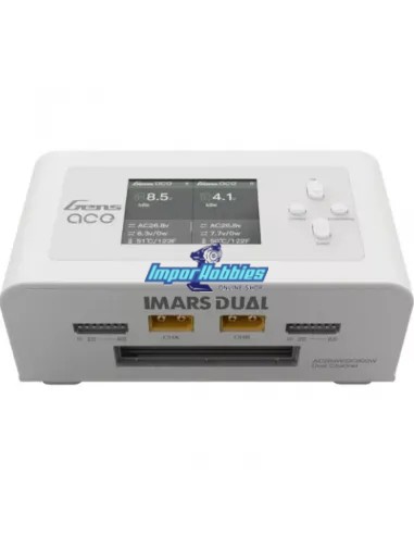 Chargeur digital Smart Balance IMARS Dual Blanc 1-6S 15A pour FPV - Voiture RC Gens Ace GEA200WDUAL-EW