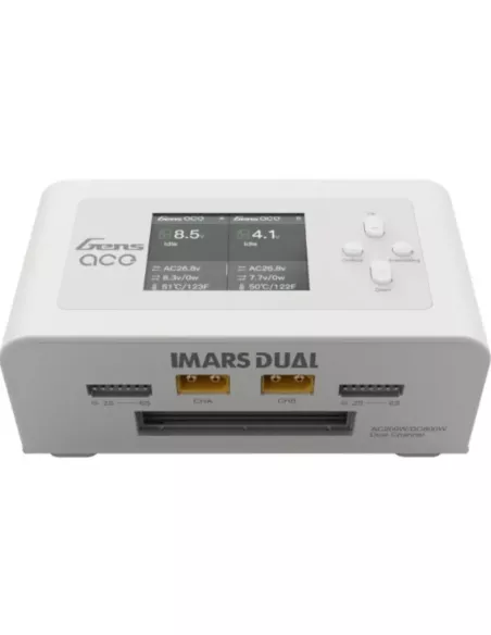 Smart Balance IMARS Dual White 1-6S 15A Intelligent Digital Charger for FPV - RC Car Gens Ace. GEA200WDUAL-EW