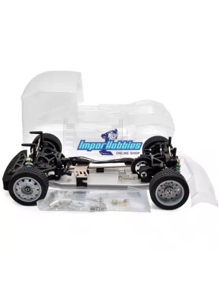 Hobao Hyper EPX 1/10 4X4 ARR Roller chassis avec carrosserie non peinte - Camion électrique HB-EPX4E-CL