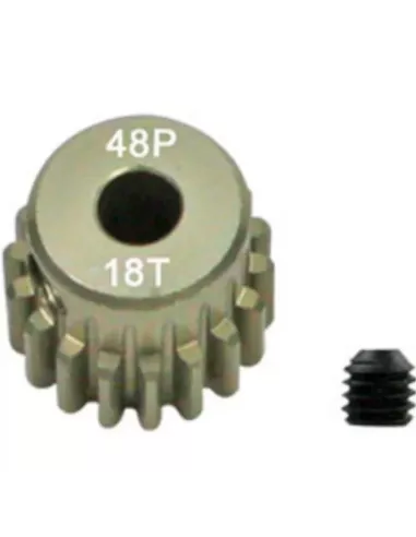 Motor Pinion Gear Aluminium-Titanium Hard 18T 48P 1/10 Scale Fussion FS-PG006-T